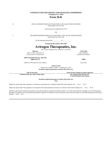 Miniature Vaxart 10-K Rapport annuel 2017