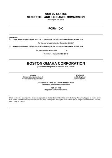 Thumbnail Boston Omaha 10-Q Quarterly Report FY2017 
