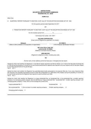 Vorschaubild Imunon 10-Q Quartalsbericht 2017 