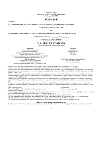 Thumbnail H.B. Fuller
 10-K Annual Report 2017