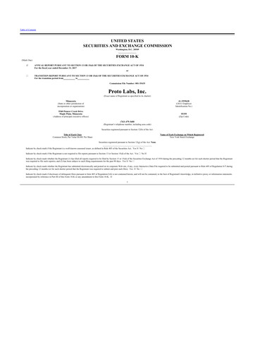 Thumbnail Protolabs 10-K Annual Report 2017