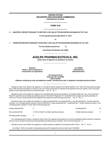 Thumbnail Talphera 10-Q Quarterly Report FY2018 