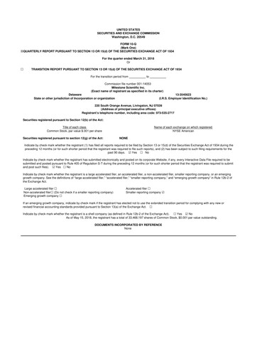 Vorschaubild Milestone Scientific 10-Q Quartalsbericht 2018 