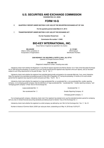 Vorschaubild BIO-key International
 10-Q Quartalsbericht 2018 