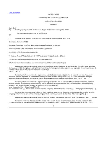 Vorschaubild Hovnanian Enterprises
 10-Q Quartalsbericht  