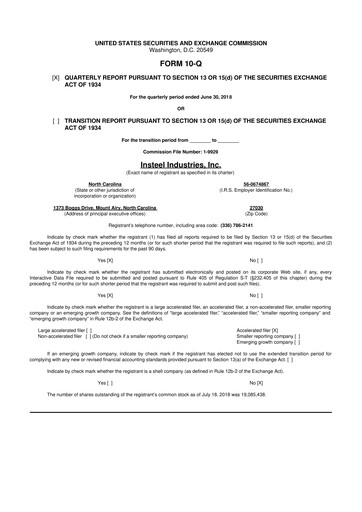 Vorschaubild Insteel Industries 10-Q Quartalsbericht  