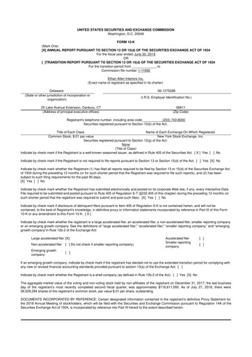 Vorschaubild Ethan Allen
 10-K Jahresbericht 2018