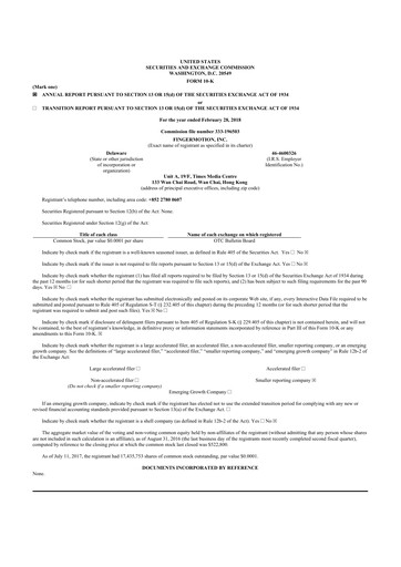 Thumbnail FingerMotion
 10-K Annual Report 2018