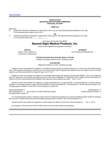 Thumbnail Vivani Medical 10-Q Quarterly Report FY2018 