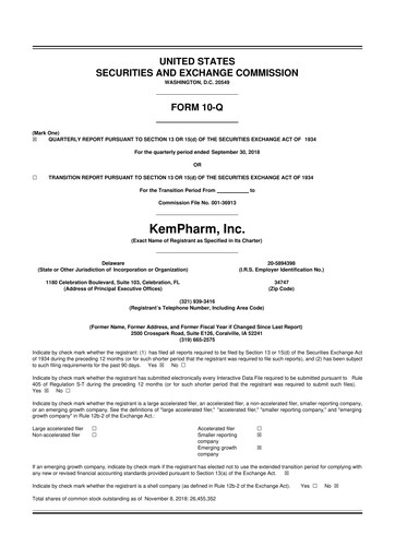 Thumbnail Zevra Therapeutics 10-Q Quarterly Report FY2018 