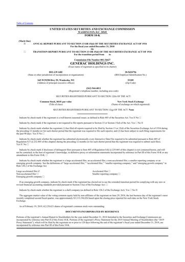 Thumbnail Generac 10-K Annual Report 2018