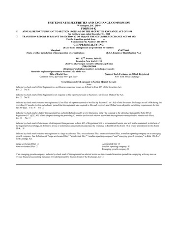 Thumbnail Clipper Realty 10-K Annual Report 2018