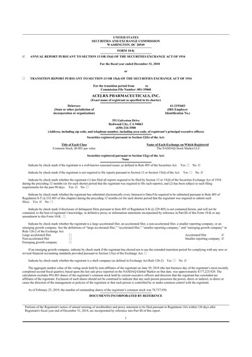 Vorschaubild Talphera 10-K Jahresbericht 2018