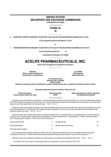 Thumbnail Talphera 10-Q Quarterly Report FY2019 