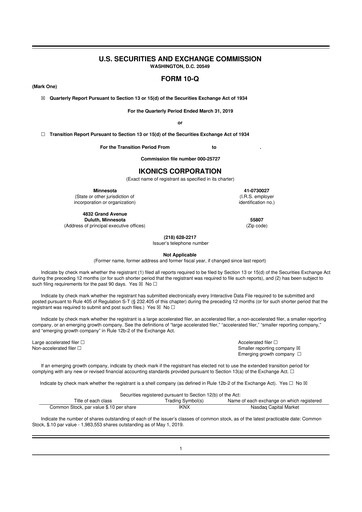 Miniature TeraWulf 10-Q Rapport trimestriel 2019 
