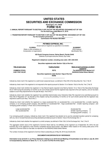 Thumbnail PetMed Express
 10-K Annual Report 2019