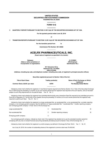 Thumbnail Talphera 10-Q Quarterly Report FY2019 