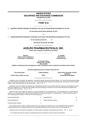 Thumbnail Talphera 10-Q Quarterly Report FY2019 