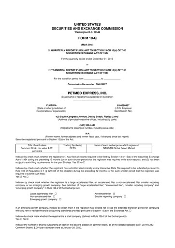 Thumbnail PetMed Express
 10-Q Quarterly Report FY2020 