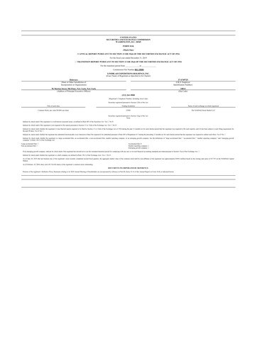 Thumbnail Lindblad Expeditions 10-K Annual Report 2019