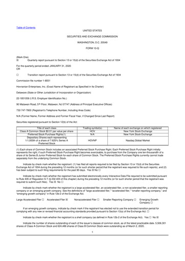 Vorschaubild Hovnanian Enterprises
 10-Q Quartalsbericht  