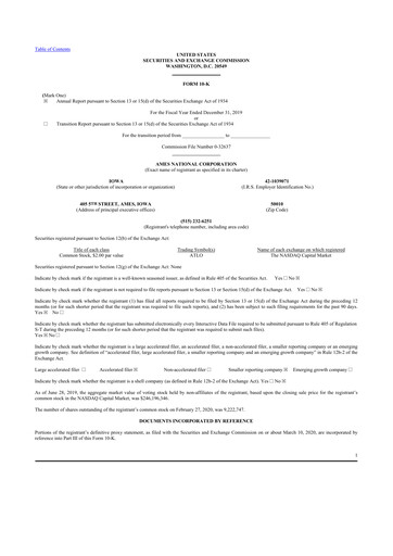 Vorschaubild Ames National Corp. 10-K Jahresbericht 2019