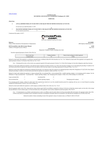 Thumbnail FutureFuel 10-K Annual Report 2019