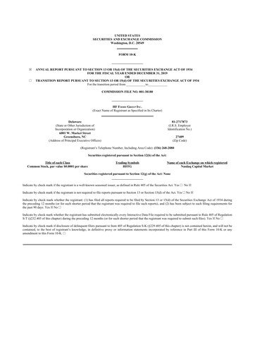 Thumbnail HF Foods Group
 10-K Annual Report 2019