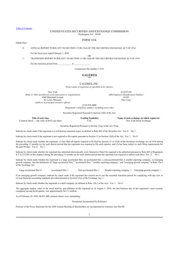 Vorschaubild Caleres 10-K Jahresbericht 2019