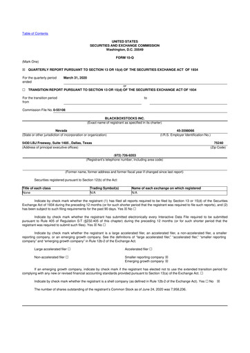 Thumbnail Blackboxstocks 10-Q Quarterly Report FY2020 