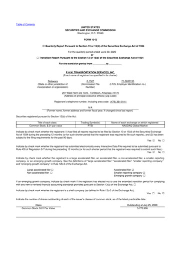 Thumbnail PAMT Corp 10-Q Quarterly Report FY2020 