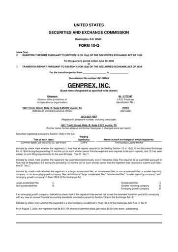 Thumbnail Genprex 10-Q Quarterly Report FY2020 