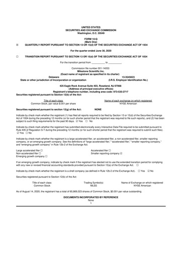 Vorschaubild Milestone Scientific 10-Q Quartalsbericht 2020 