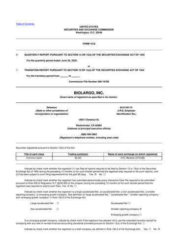 Thumbnail BioLargo 10-Q Quarterly Report FY 