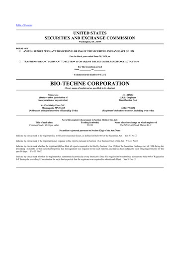 Thumbnail Bio-Techne 10-K Annual Report 2020