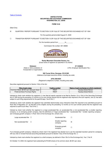 Thumbnail Rocky Mountain Chocolate Factory 10-Q Quarterly Report FY2021 