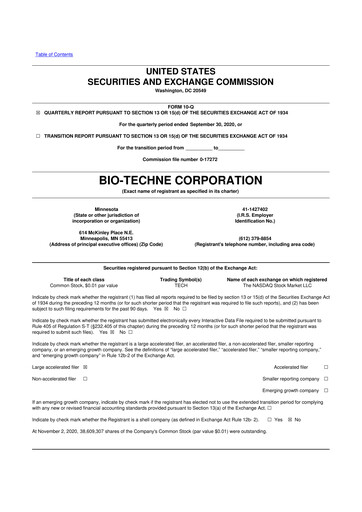 Vorschaubild Bio-Techne 10-Q Quartalsbericht 2021 