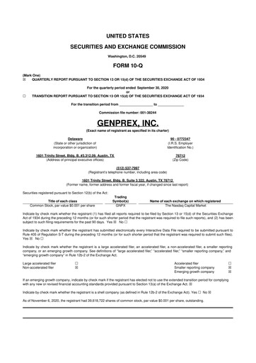 Thumbnail Genprex 10-Q Quarterly Report FY2020 
