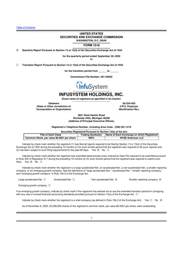 Thumbnail InfuSystem 10-Q Quarterly Report FY2020 