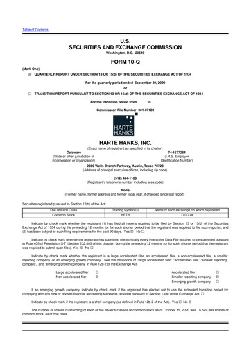 Miniature Harte Hanks 10-Q Rapport trimestriel 2020 