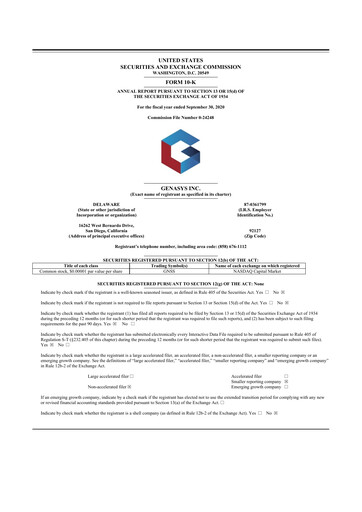 Thumbnail Genasys 10-K Annual Report 2020