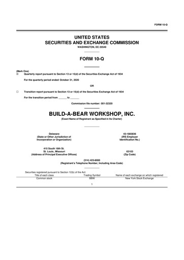 Thumbnail Build-A-Bear Workshop 10-Q Quarterly Report FY2020 