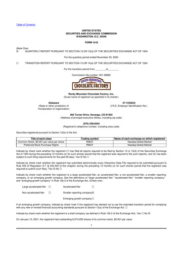 Thumbnail Rocky Mountain Chocolate Factory 10-Q Quarterly Report FY2021 