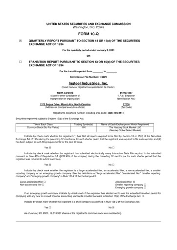 Vorschaubild Insteel Industries 10-Q Quartalsbericht  