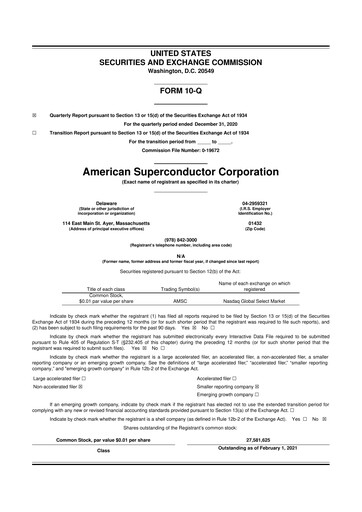 Thumbnail American Superconductor Corporation 10-Q Quarterly Report FY2021 