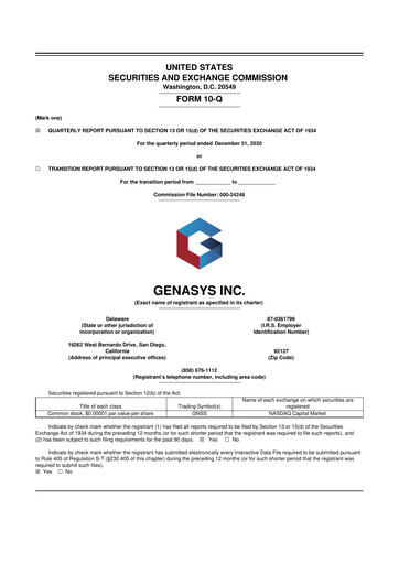 Thumbnail Genasys 10-Q Quarterly Report FY2021 