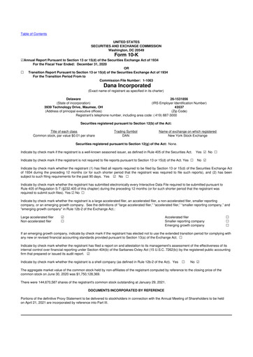 Thumbnail Dana Incorporated 10-K Annual Report 