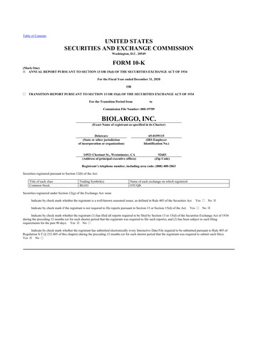 Thumbnail BioLargo 10-K Annual Report 2020