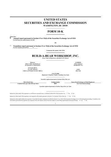 Thumbnail Build-A-Bear Workshop 10-K Annual Report 2020