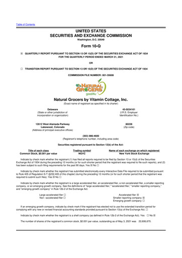Thumbnail Natural Grocers by Vitamin Cottage 10-Q Quarterly Report FY2021 